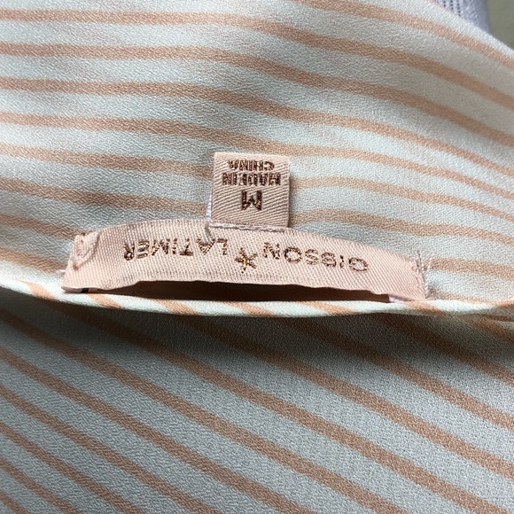 Gibson Latimer Orange & White Striped Top - Picture 6 of 7